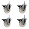 Service Caster 4 Inch Nylon 38 Inch Threaded Stem Caster Set with Brake SCC-TS20S414-NYS-PLB-381615-4 - alternate 1